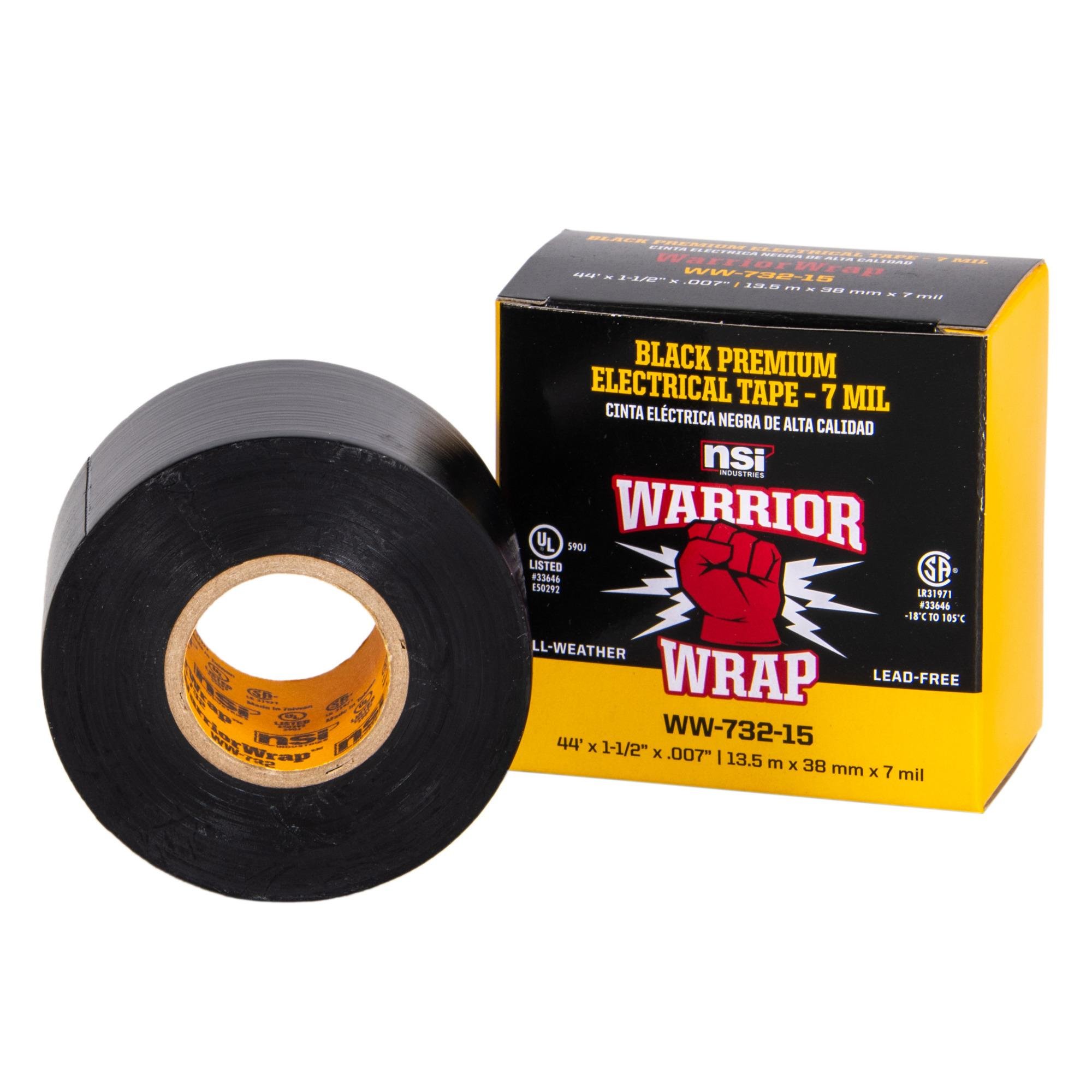 Picture of WW-732-15 - Professional Plus Black Vinyl Electrical Tape, 7mil, 1.5in Wide, 44ft Long