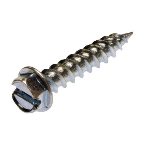 Picture of JQK22V - 10 x 1-1/2 in. 1/4 Hex Head Slotted Sharp Point Self-Piercing & Tapping Screws - Steel Zinc - 500qty