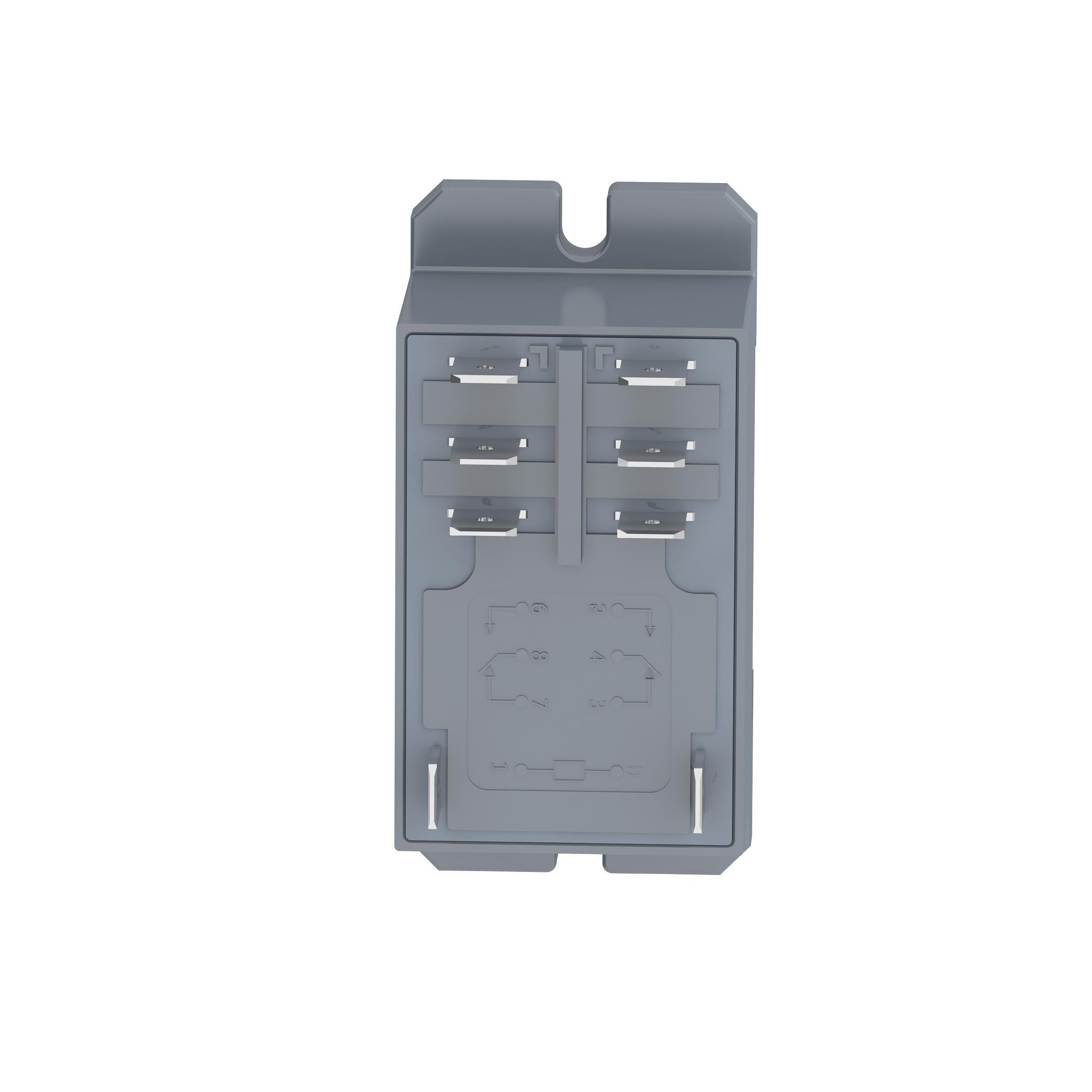 RPF2BBD - power relay, Harmony electromechanical relays, DIN rail or panel mount relay, 30A, 2CO, 24V DC