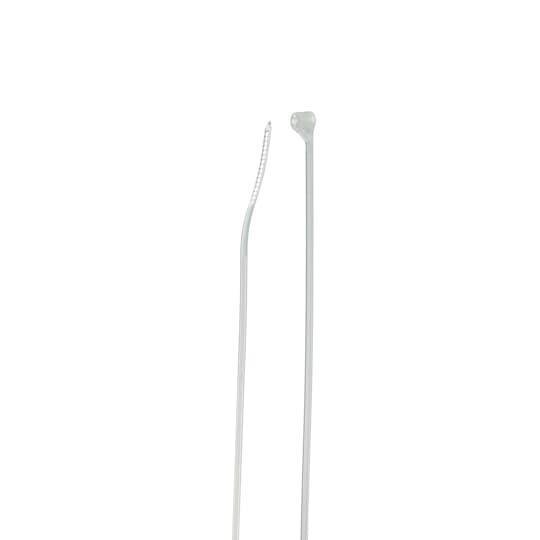 Picture of TY25M - High Performance Cable Tie for Indoor applications, Natural Color Nylon 6.6, Length of 186mm (7.3 Inches) for Bundle Diameter up to 48mm (1.89 Inches), Width of 4.67mm (0.184 Inch), Tensile Strength Rating of 220 Newtons (50 Pounds), Operating Tem