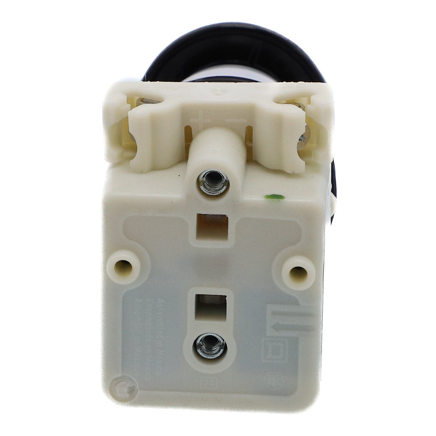 Picture of 9001KR8P1G - Illuminated push-button head, Harmony 9001K, metal, mushroom 41mm, green, 30mm, 3 positions, return to center, 110-120V