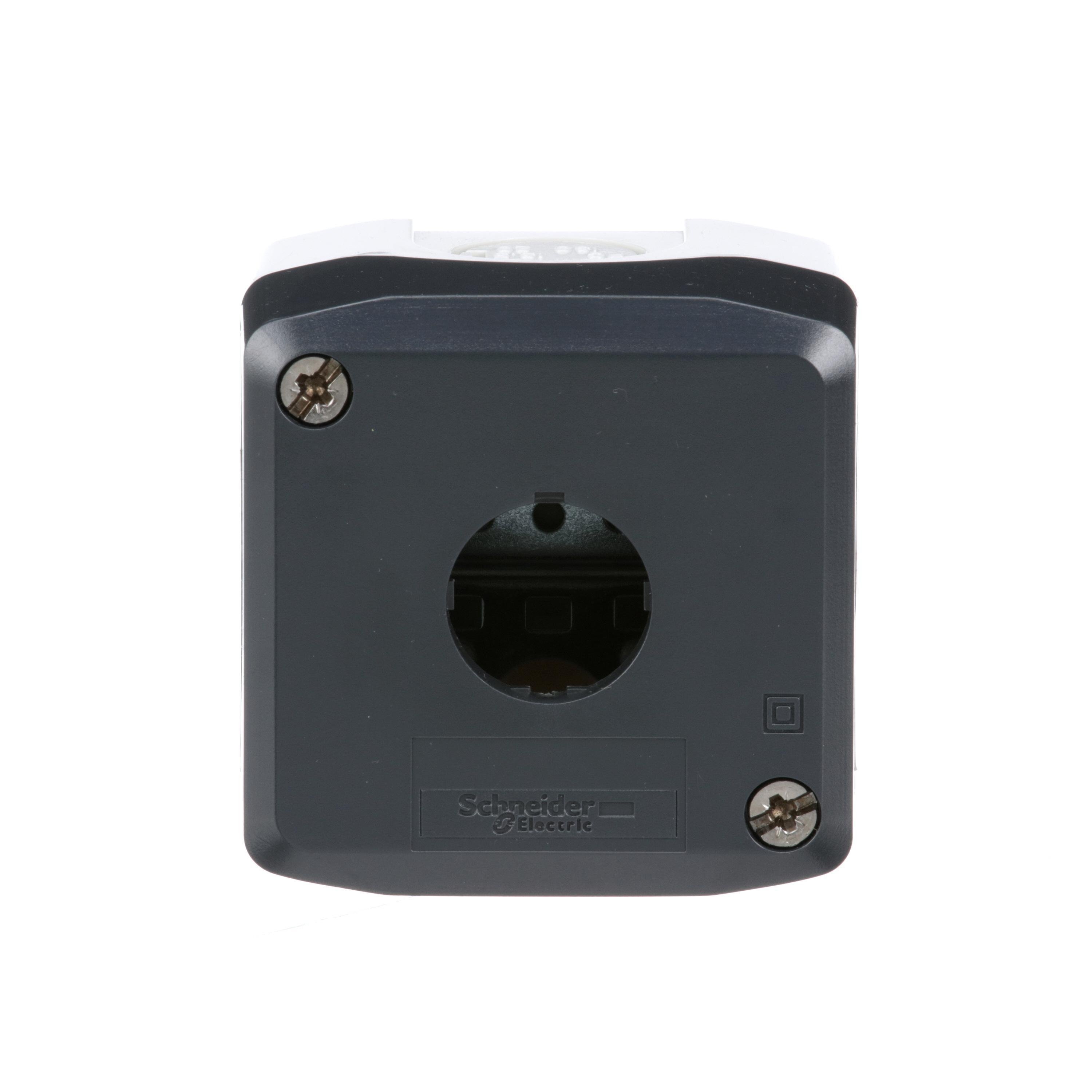 XALD01H7 - Harmony, enclosure, dark grey lid with light grey base, 1 opening, UL/CSA certified