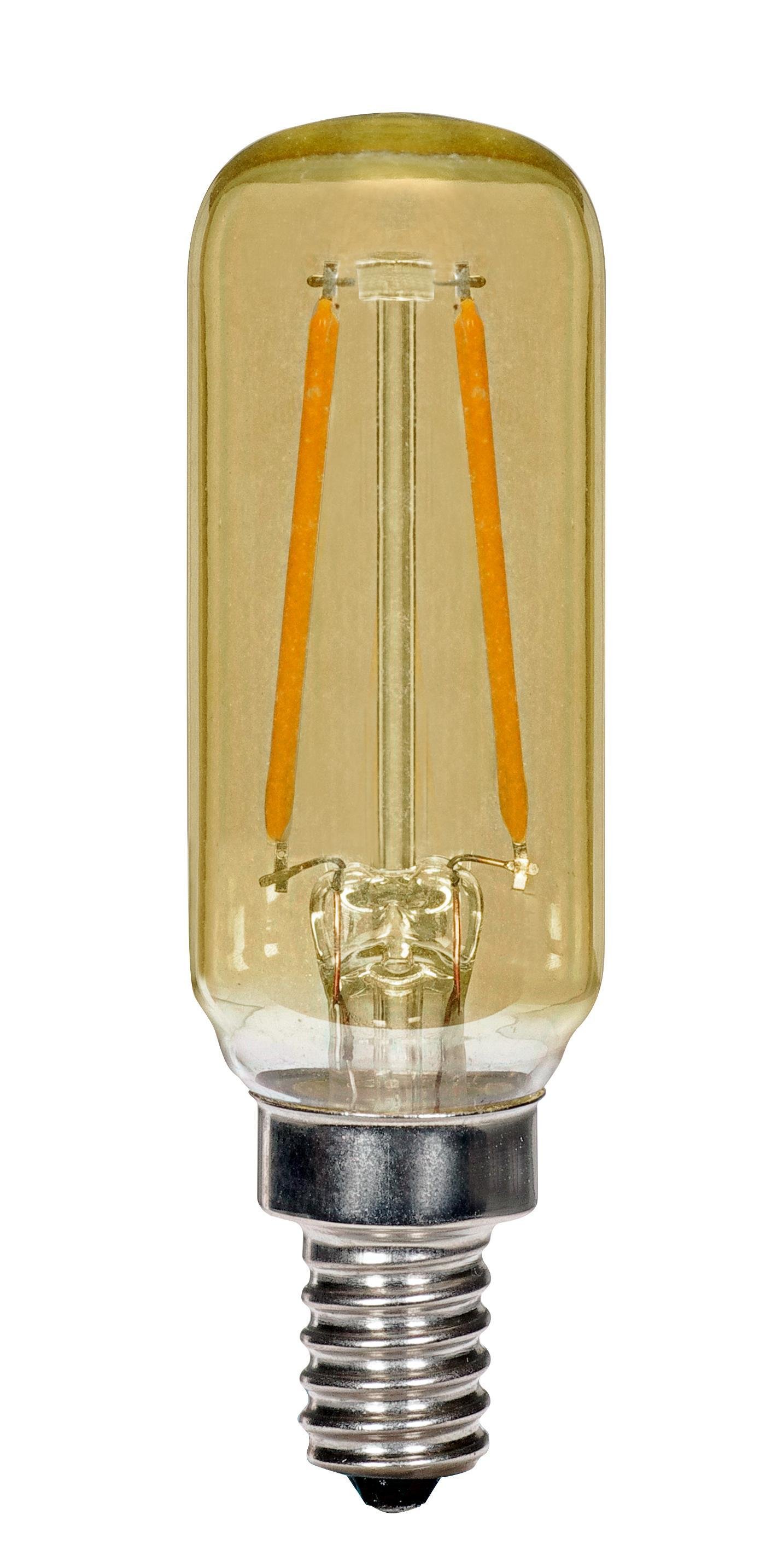S9873 - 2.5 Watt T6 LED - Amber - Candelabra base - 2000K - 150 Lumens - 120 Volt