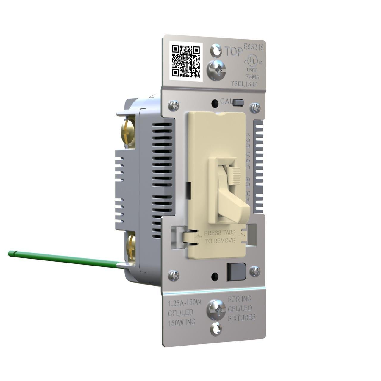 Picture of TSDL153PI - Trademaster Toggle Slide LED Advanced Dimmer, Ivory