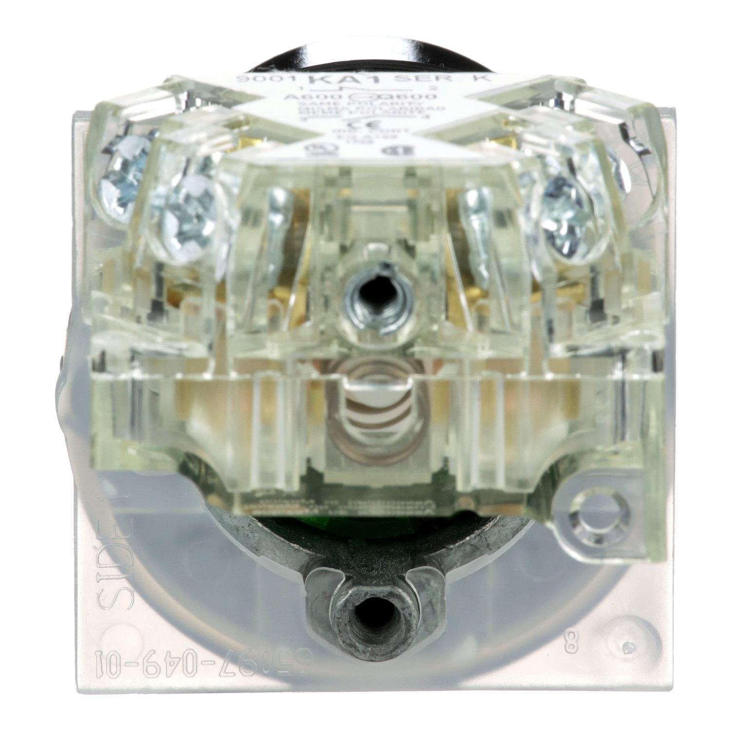 Picture of 9001KS11BH13 - 30mm Push Button, Type K, selector switch, 2 position, black knob, 1NO and 1 NC