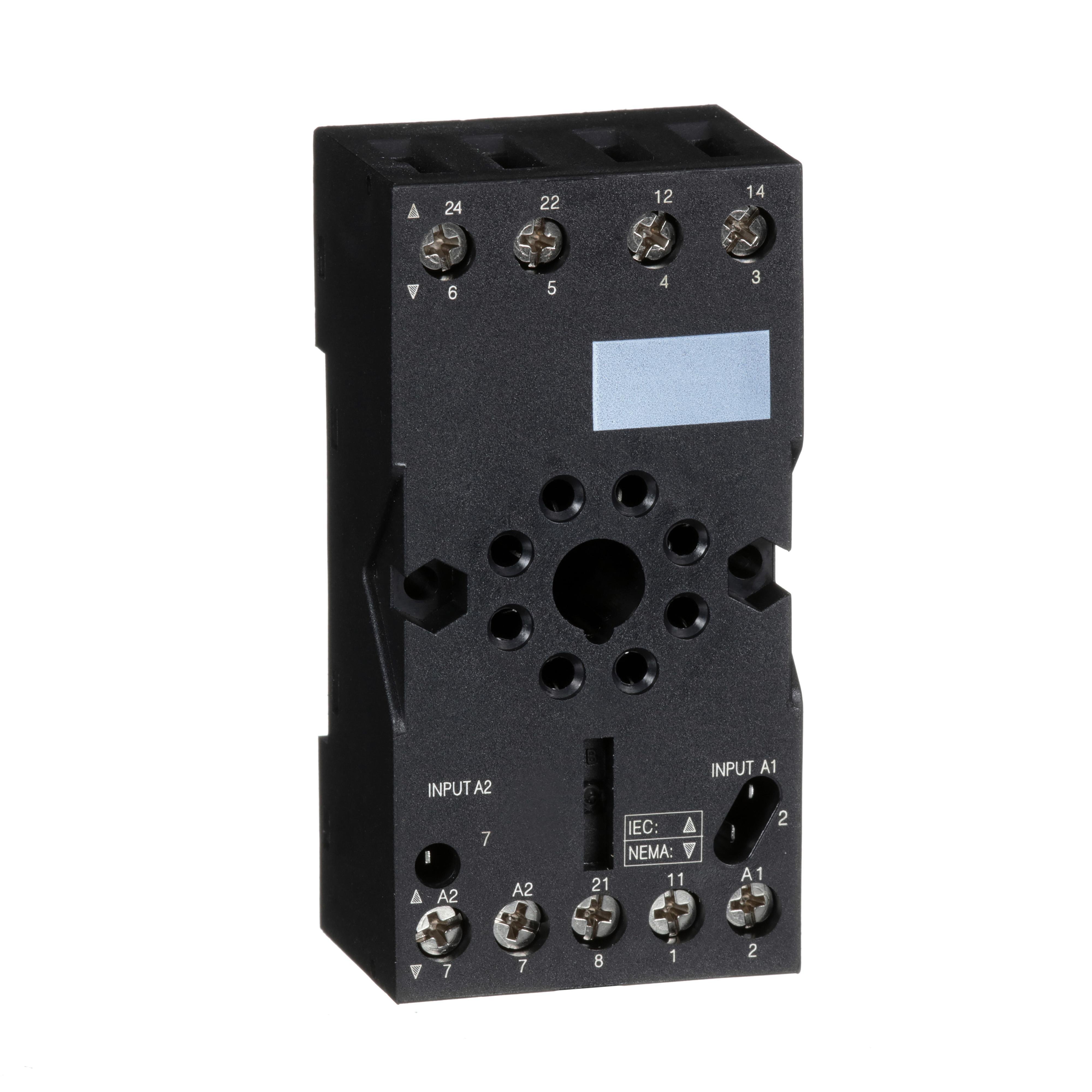 RUZC2M - Harmony, plugin relay socket, mixed contact, 10 A, 250 V, octal connector, for RUMC2 relays