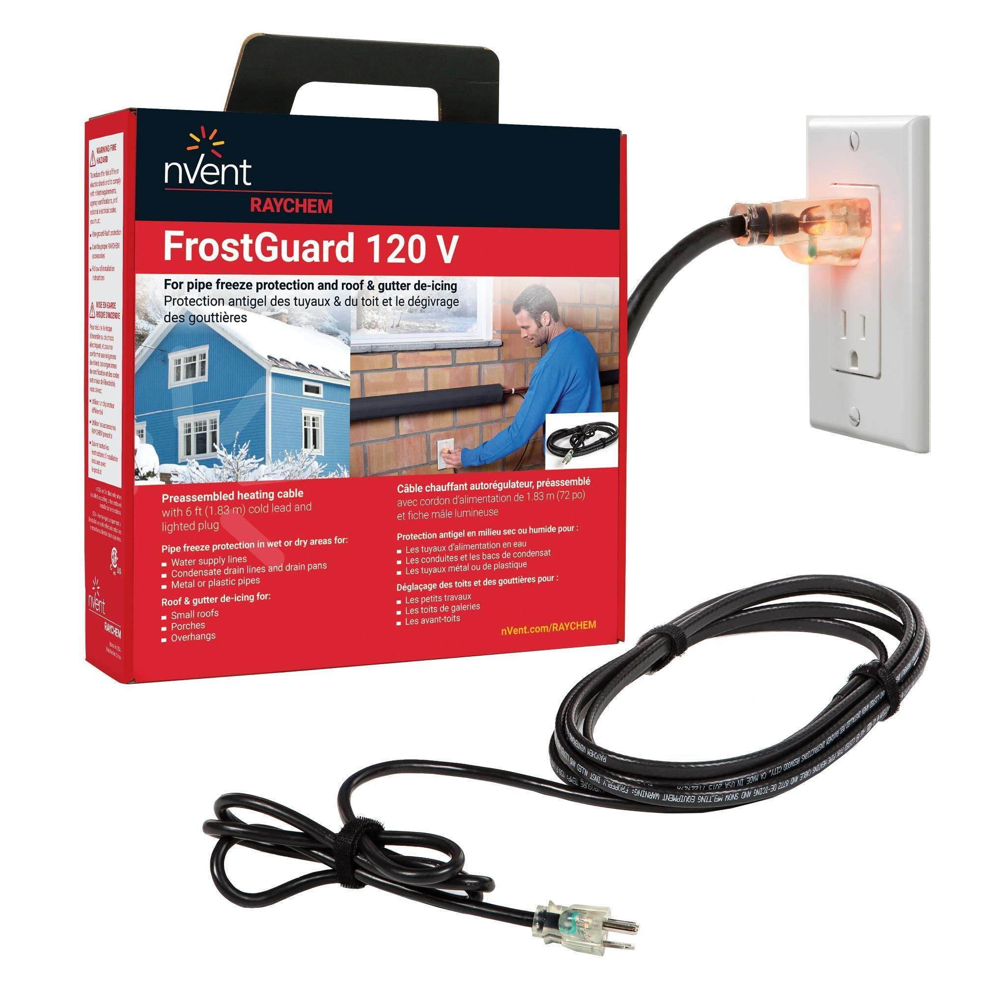 P000002027 - FrostGuard preassembled Self-Regulating Heating Cable, 120 V, 75 ft