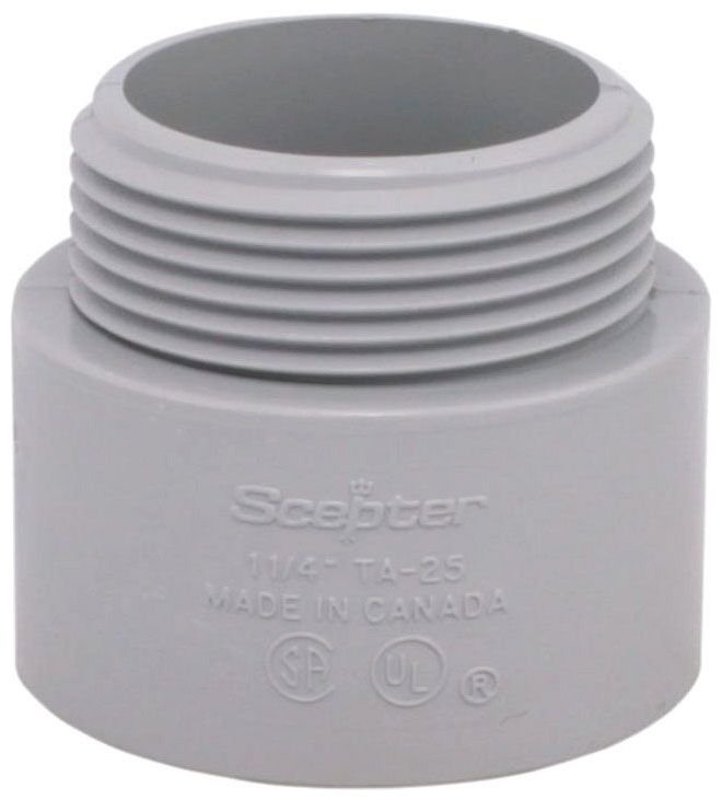 PVCTA125 - TA25 1 1/4" PVC TERMINAL ADPT SCEPTER