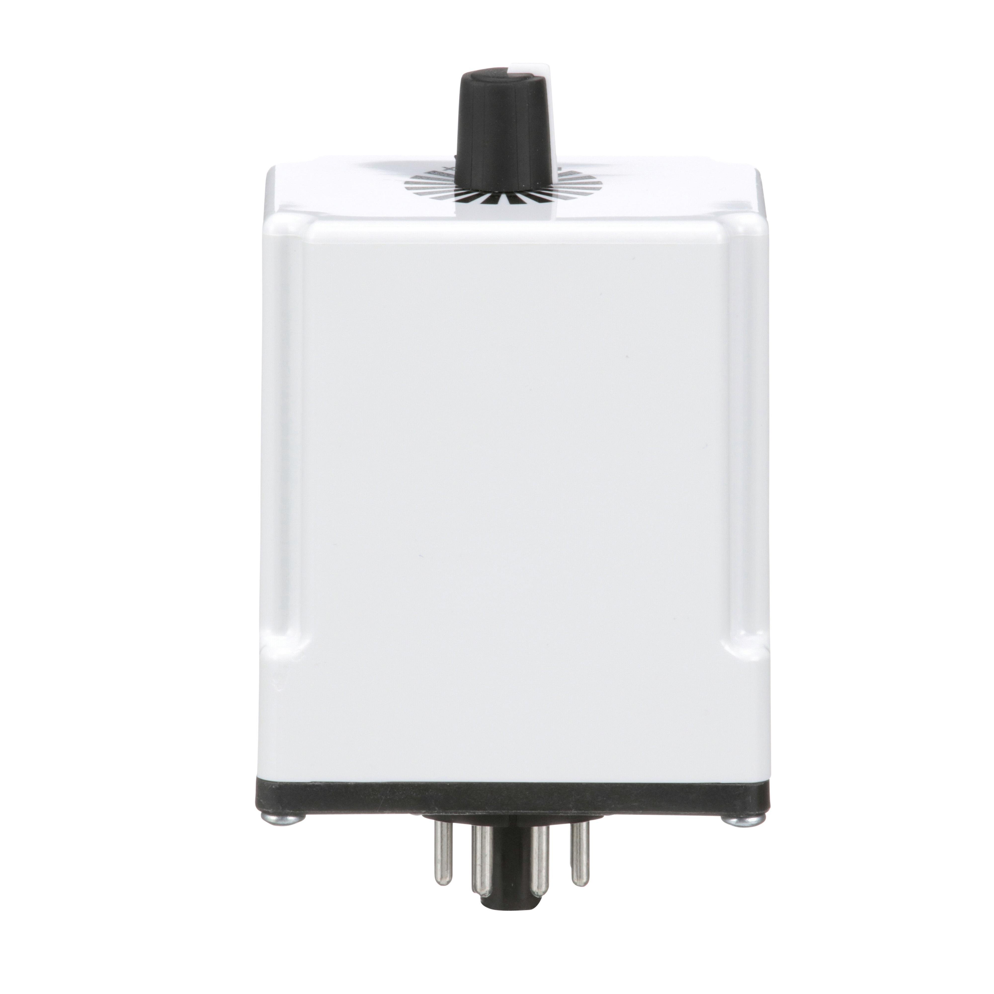 Picture of 9050JCK15V20 - Timing Relay, Type JCK, plug In, on delay, adjustable time, 1.8 to 180 seconds, 10A, 240 VAC, 120 VAC/110 VDC