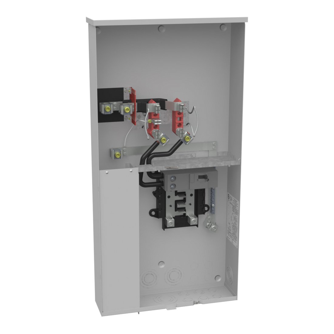 U5898-O-200 - 4 Terminal Ringless Plain Top 1-200 Ampere Main Breaker 8 Circuit Side Wireway
