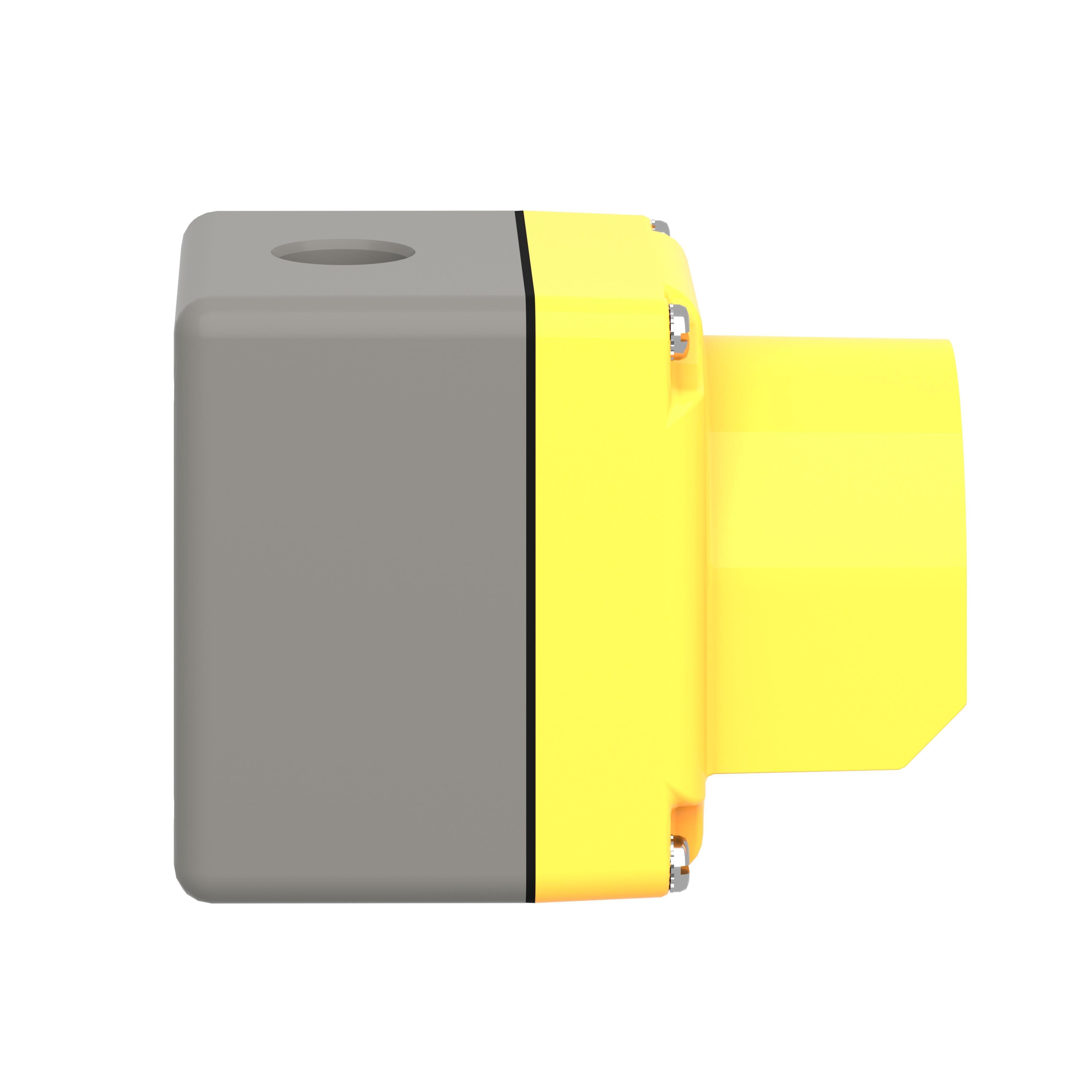 Picture of 9001KYG1Y - Empty enclosure control station, Harmony 9001K, Harmony 9001SK, aluminium, yellow, 1 cut out, 30mm