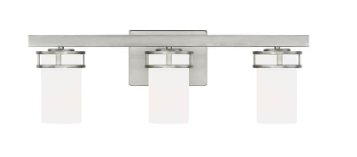 SEG 4421603-962, Generation Lighting Three Light Wall Vanity in Brushed Nickel