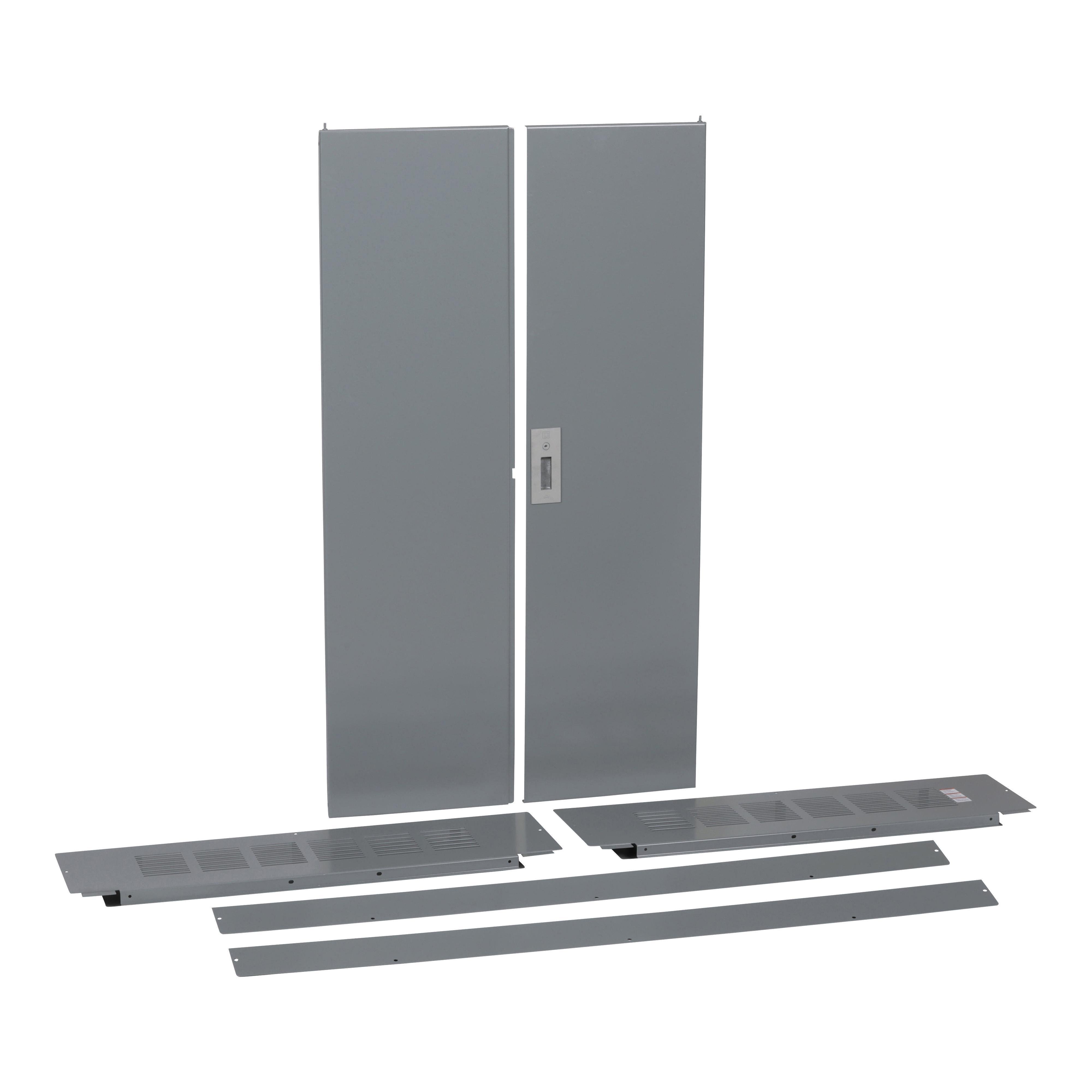Picture of HCW86TSD - Trim front, I-Line Panelboard, HCP, surface mount, 4 pcs, w/door, 42in W x 86in H