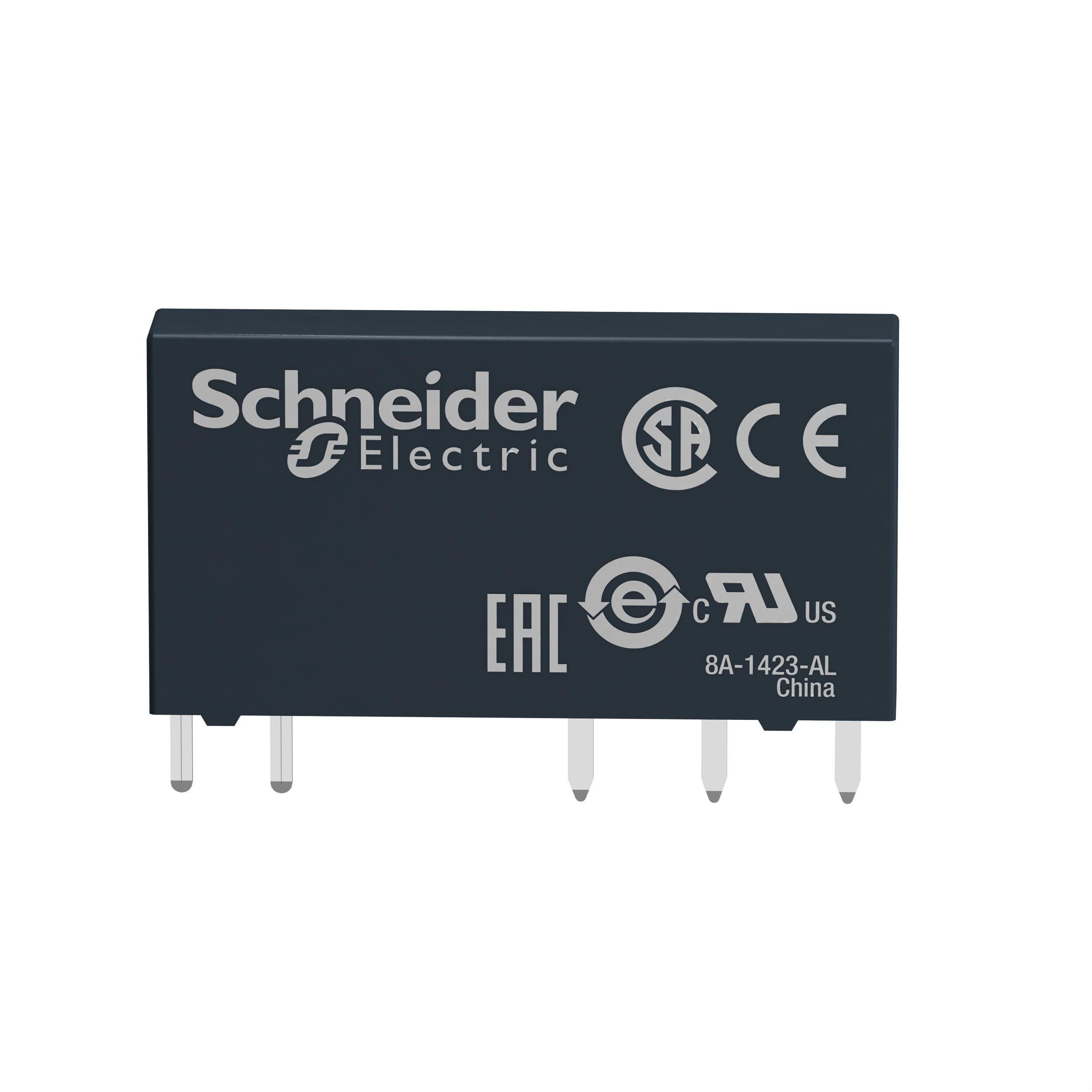 Picture of RSL1AB4BD - slim interface plug in relay, Harmony Electromechanical Relays, 6A, 1CO, standard, 24V DC