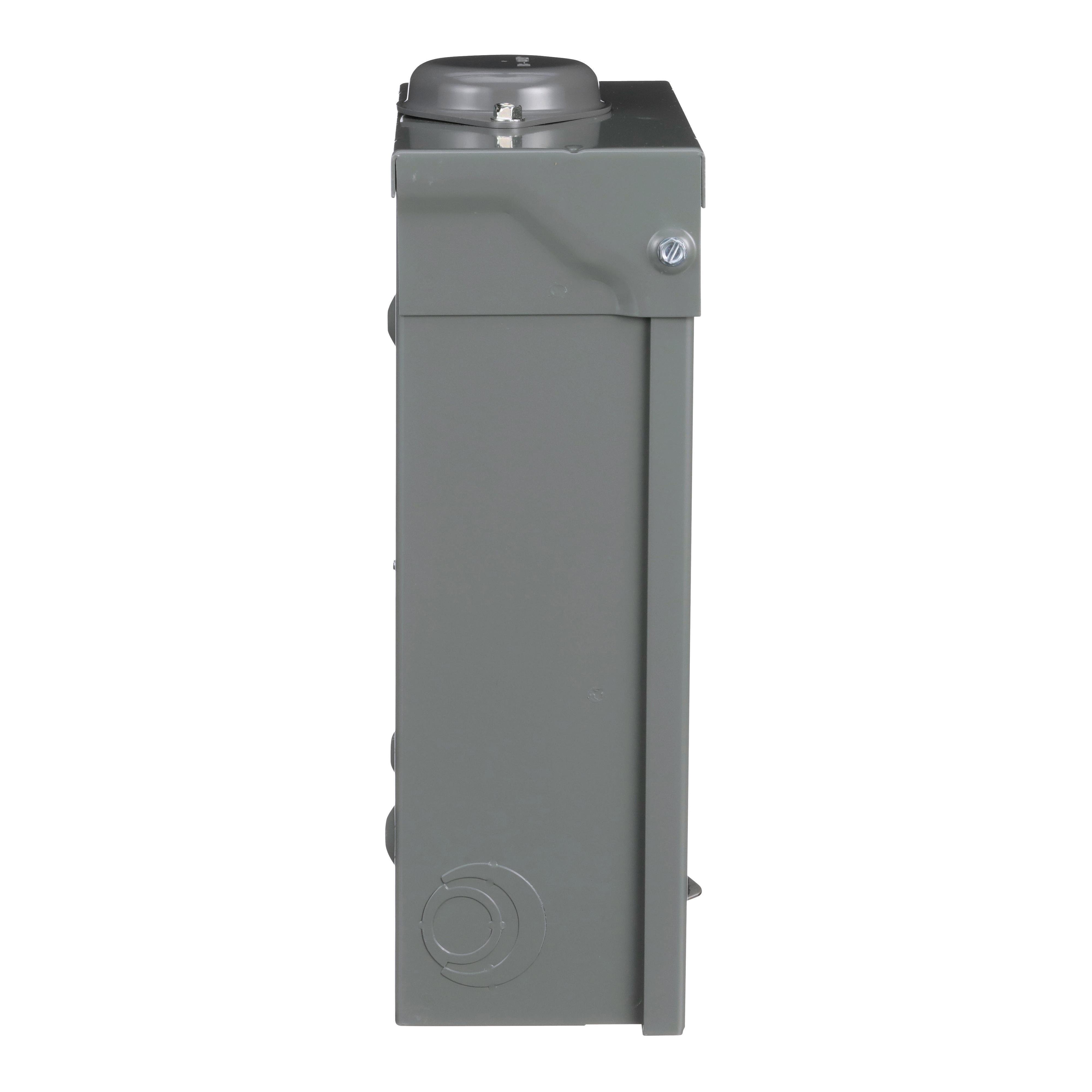 Picture of QO612L100TRB - Load center, QO, 1 phase, 6 spaces, 12 circuits, 100A fixed main lugs, NEMA3R, gnd bar