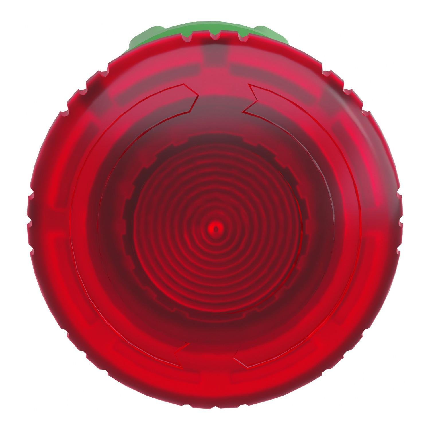 ZB5AW743 - Head for illuminated emergency switching off push button, Harmony XB5, plastic, red mushroom 40mm, 22mm, universal LED, turn to release