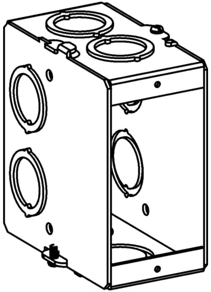 MBG-1 - 3-1/2" DEEP, GANGABLE 1-GANG MASONRY BOX WITH CKO