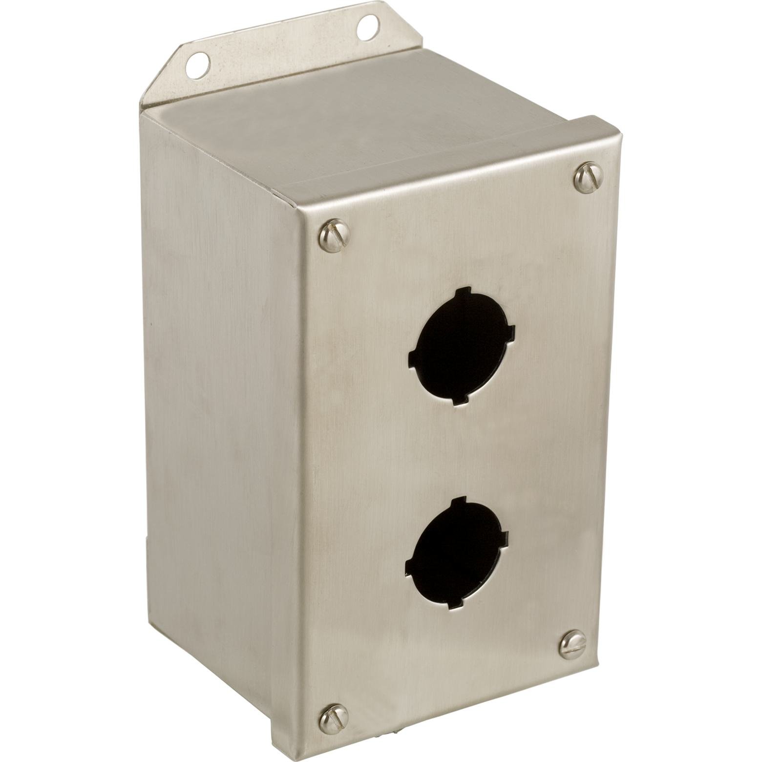 9001KYSS2 - Empty enclosure control station, Harmony 9001K, Harmony 9001SK, stainless steel, 2 cut outs, 30mm