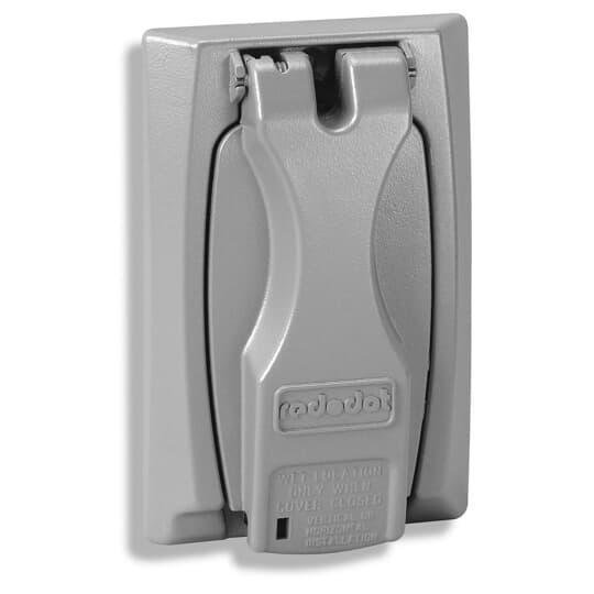 DCCU-WH - 1-GANG UNIV FLIP-LID WP CVR WHT 25P