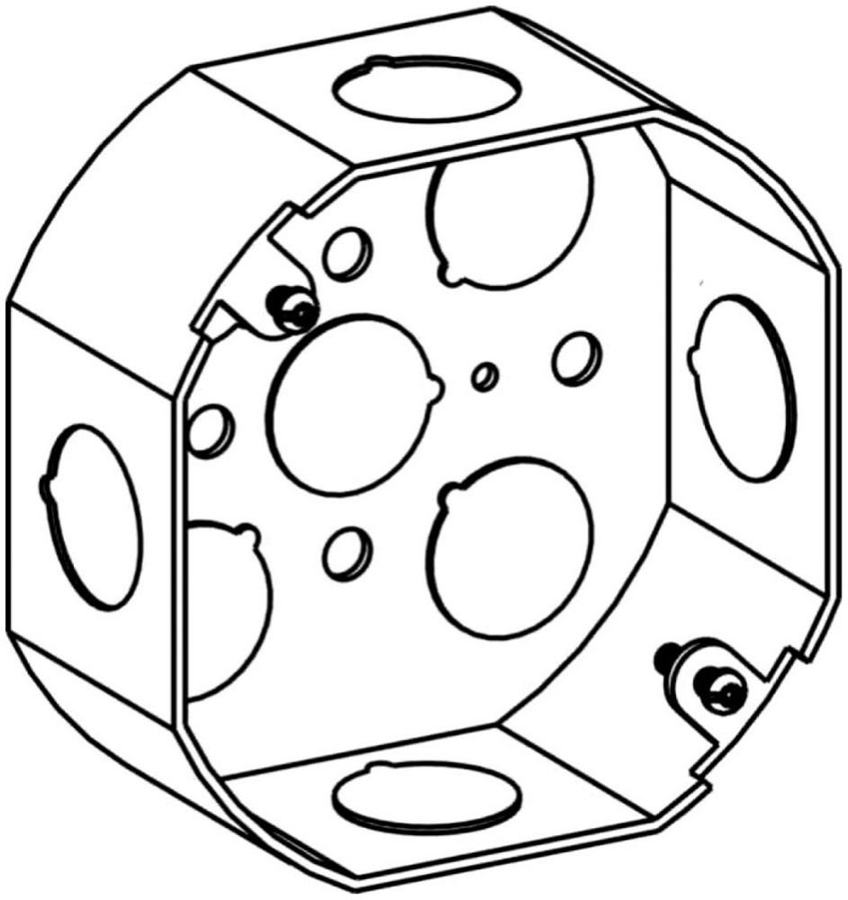 D4RB-50 - 4" Octagon Box 1-1/2" Deep