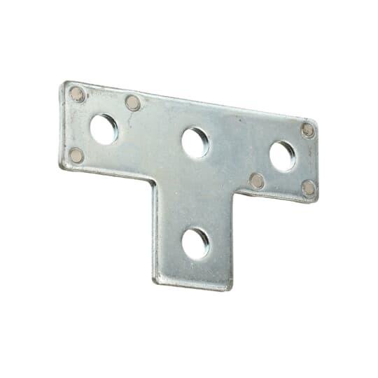 Picture of AB220M EG - Flat T-Bracket, Steel, 4-Holes, Electro-Galvanized Finish, 3-1/2 L x 1-5/8 in. W