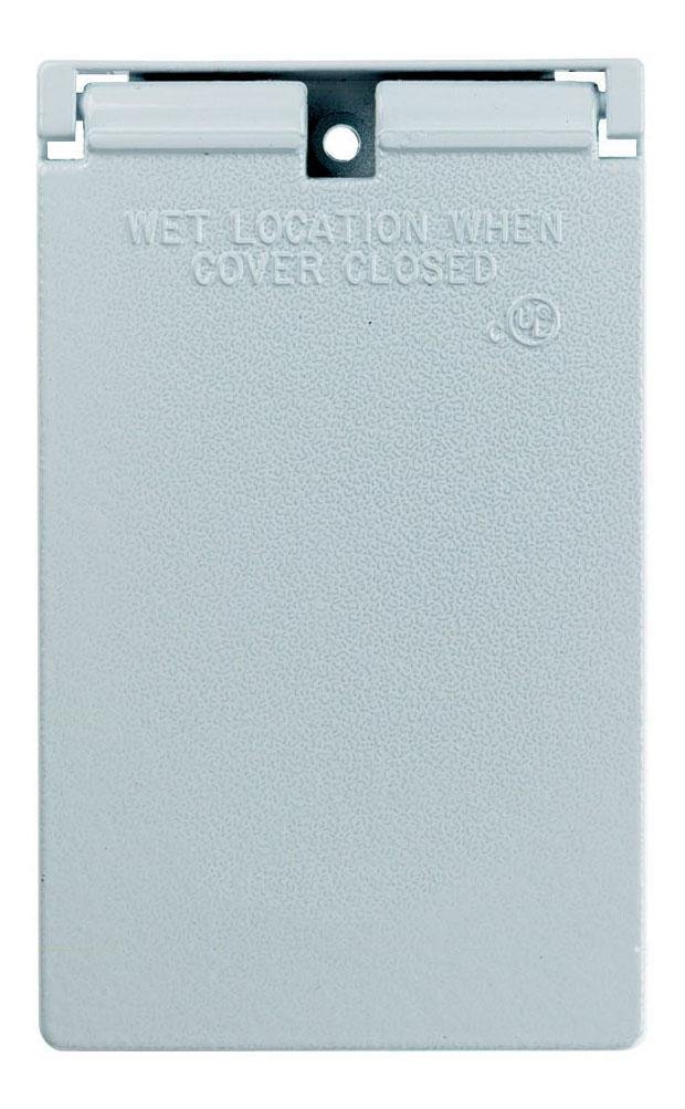 CA26-BRV - Cast Weatherproof Decorator/GFCI Vertical Cover, Self-Closing, Bronze