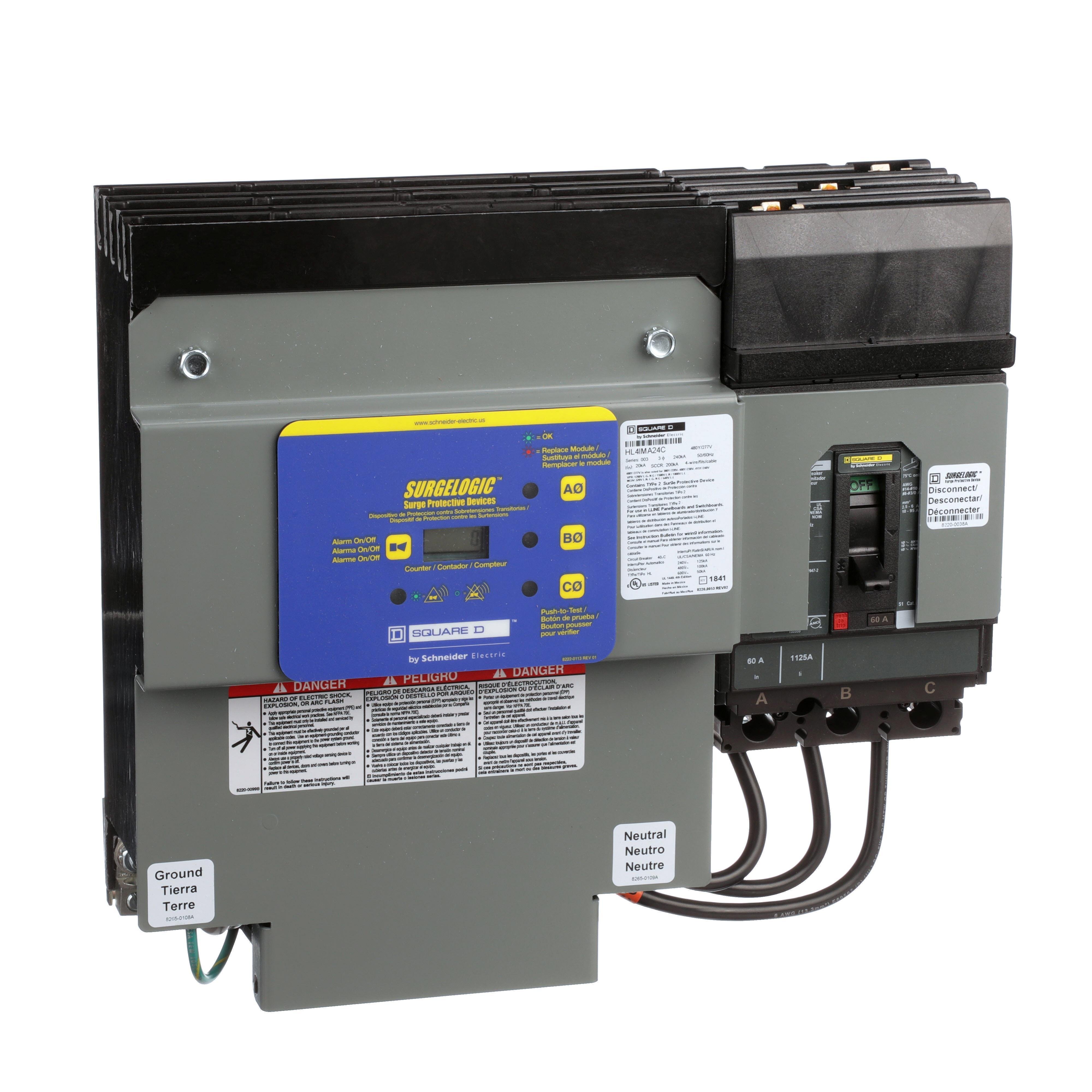 HL4IMA24C1 - Surge protection device, Surgelogic, HL, 240kA, 480Y/277 VAC, 3 phase, 4 wire, SPD type 1