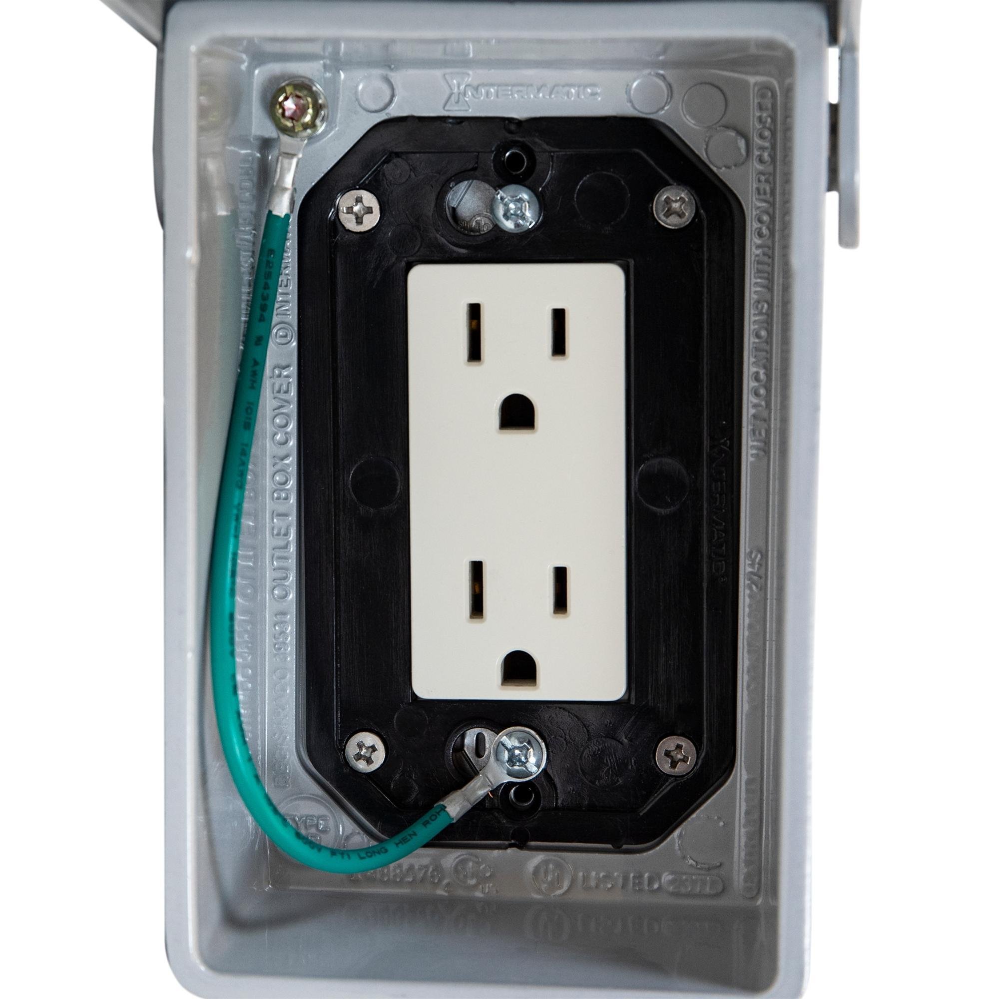 WP1250MVXD - Extra-Duty Die-Cast In-Use Weatherproof Cover, Single-Gang, Vrt, 4.625" Gray