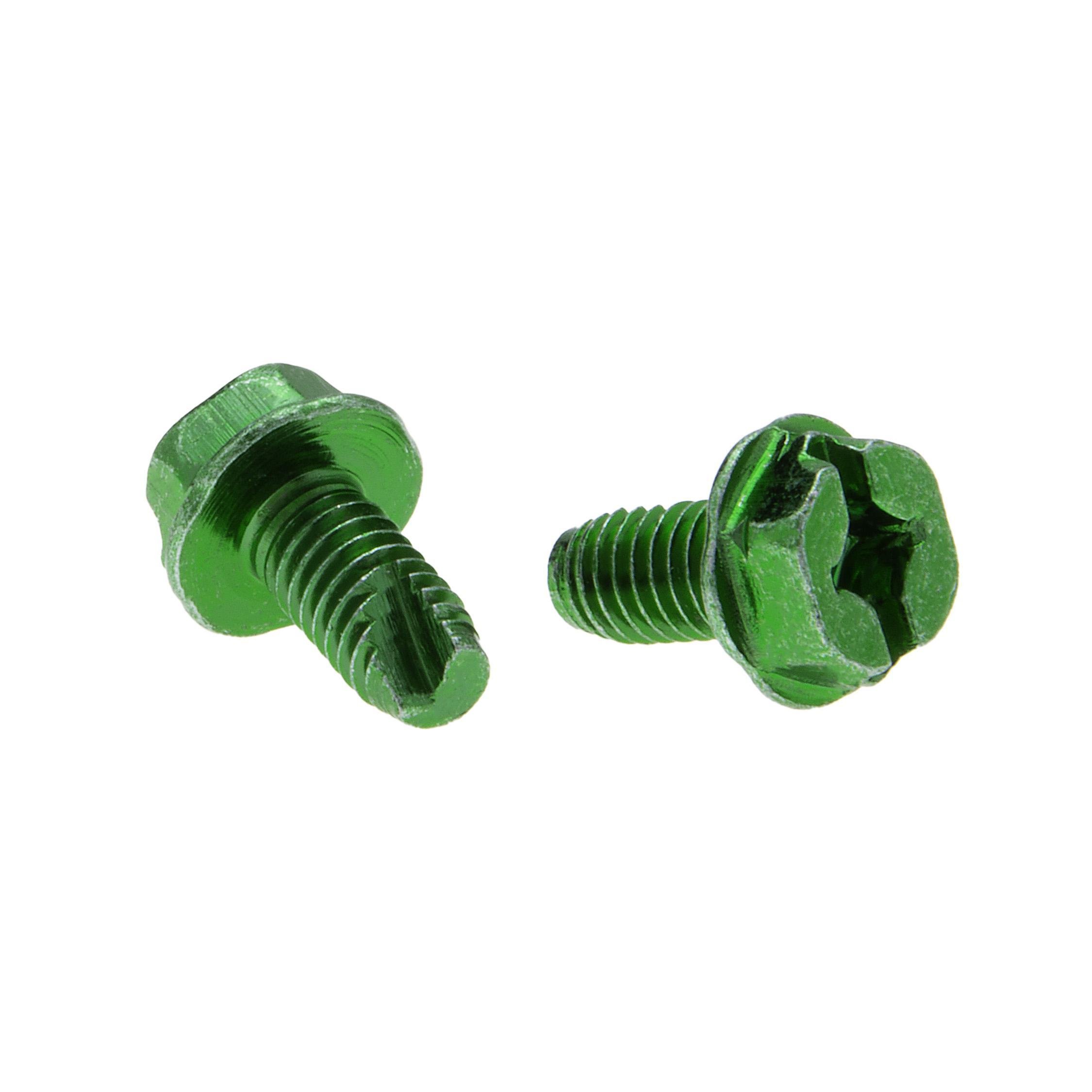 Picture of JGSH22 - Ground Screw10-32 X 3/8 QD T-23 Green Steel Zinc (Jar 100)