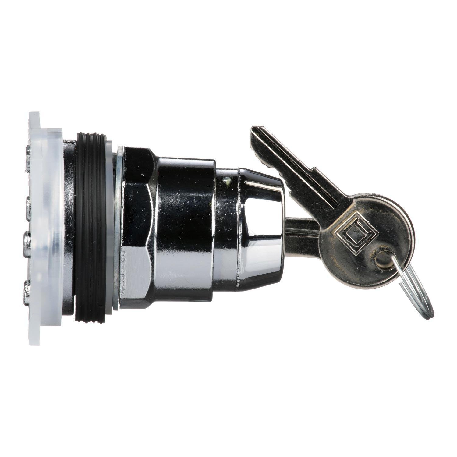 Picture of 9001KS53K5 - 30mm Push Button, Type K, keyed selector switch, 3 position, C cam, spring return both sides to center