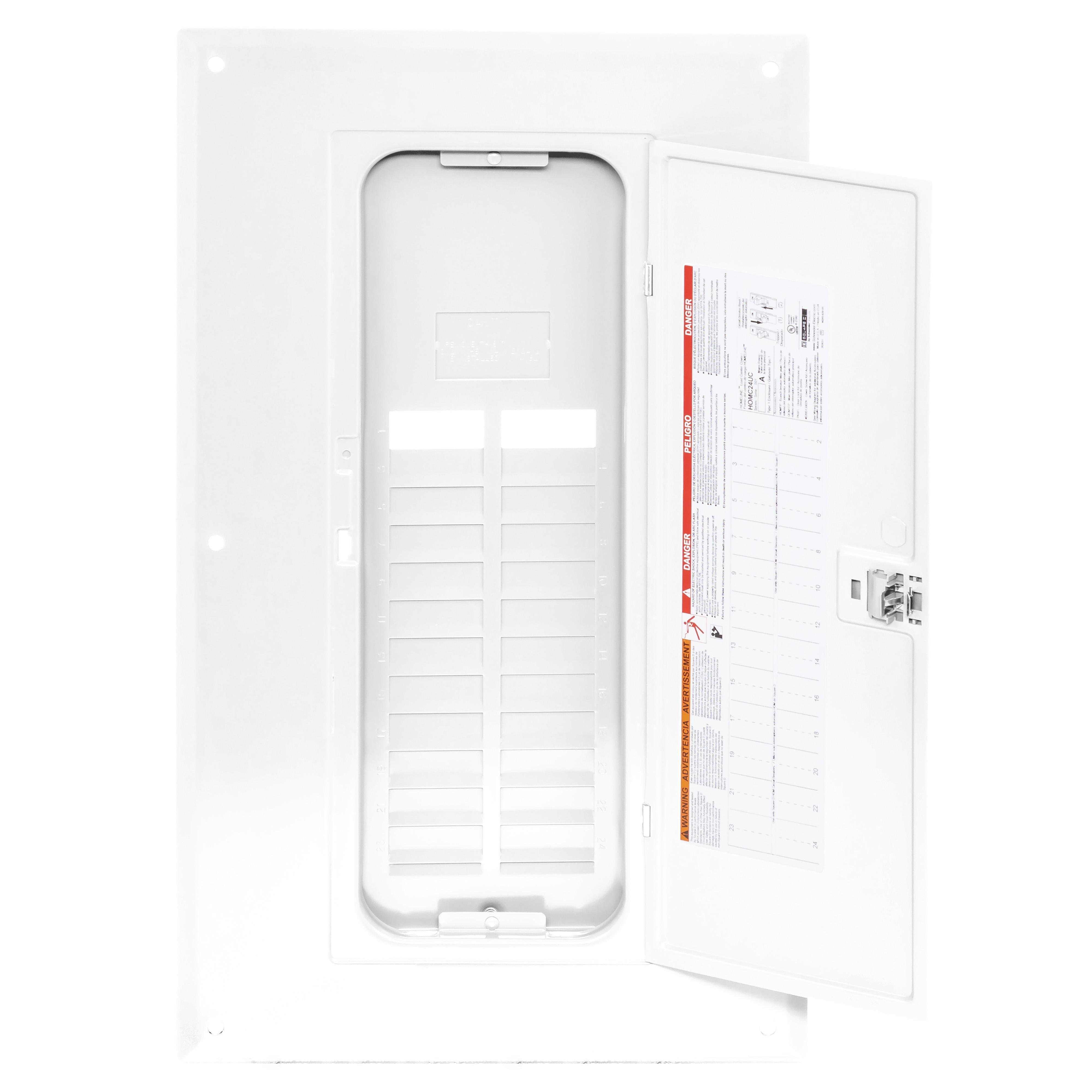 HOMC24UCW - Replacement cover, Homeline, for 24 space load center, combination flush and surface, white