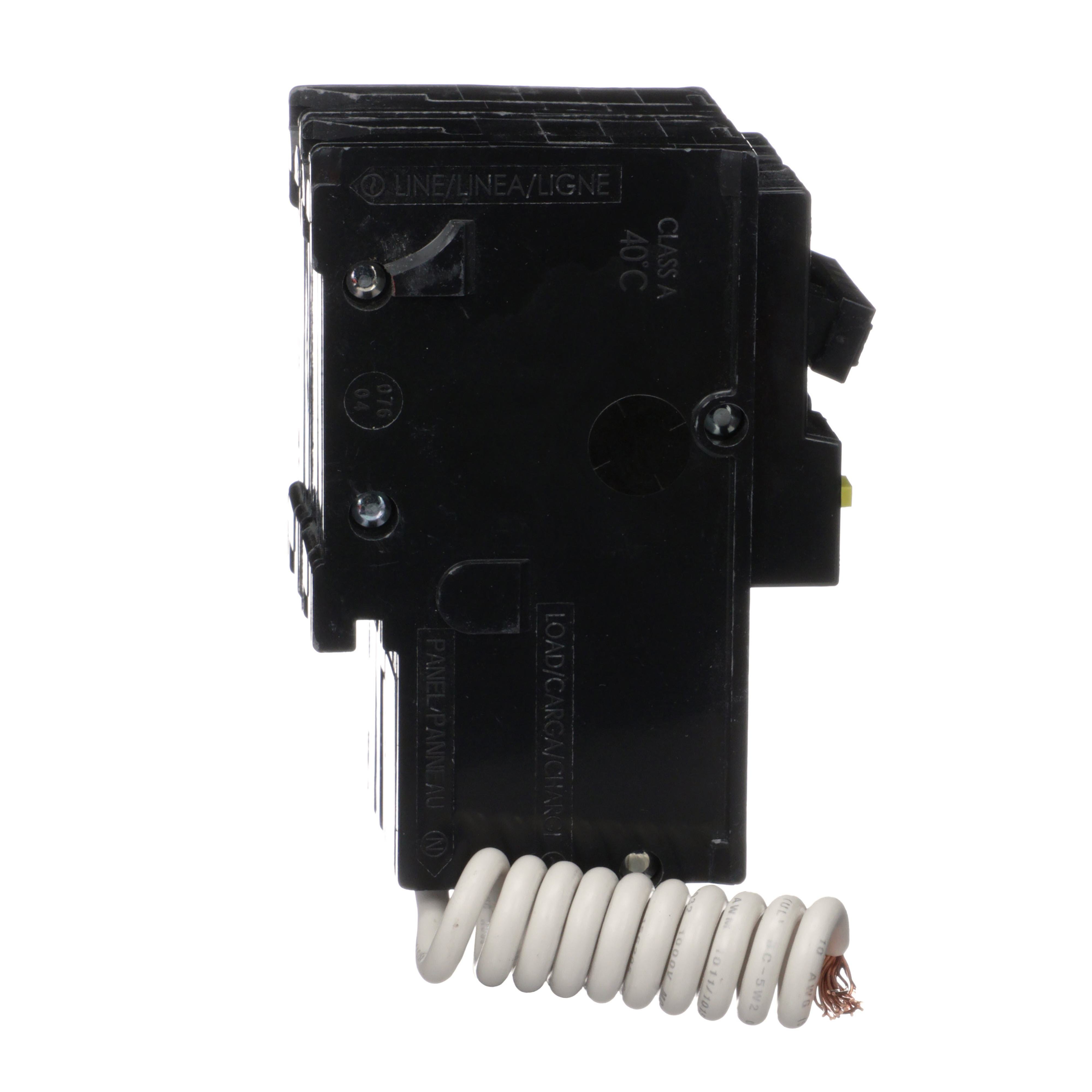 Picture of HOM230GFIC - Mini circuit breaker, Homeline, 30A, 2 pole, 120/240VAC, 10kA AIR, ground fault class A, plug in, UL [TAA]