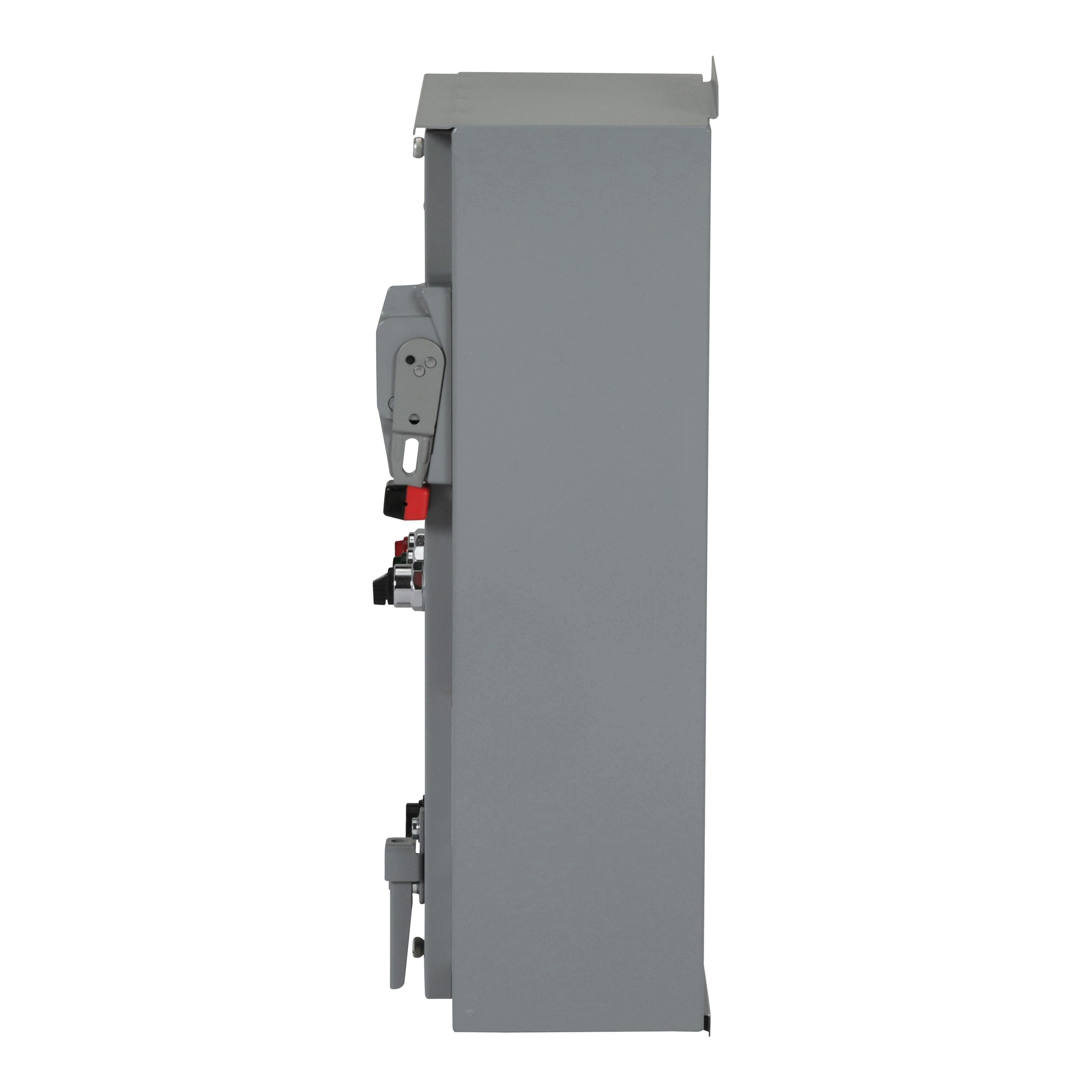 Picture of 8538SDASP6 - NEMA combination starter, Type S, 60A fusible disconnect, Size 2, 45A, 25HP at 600VAC, 3 phase, 3 pole, Motor Logic SSOLR, 120VAC coil, NEMA 12 [TAA]