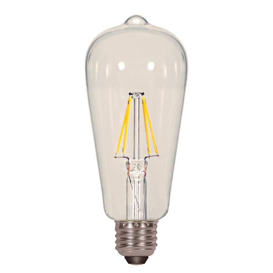 S9581 - 7 Watt ST19 LED - Clear - Medium base - 2700K - 800 Lumens - 120 Volt