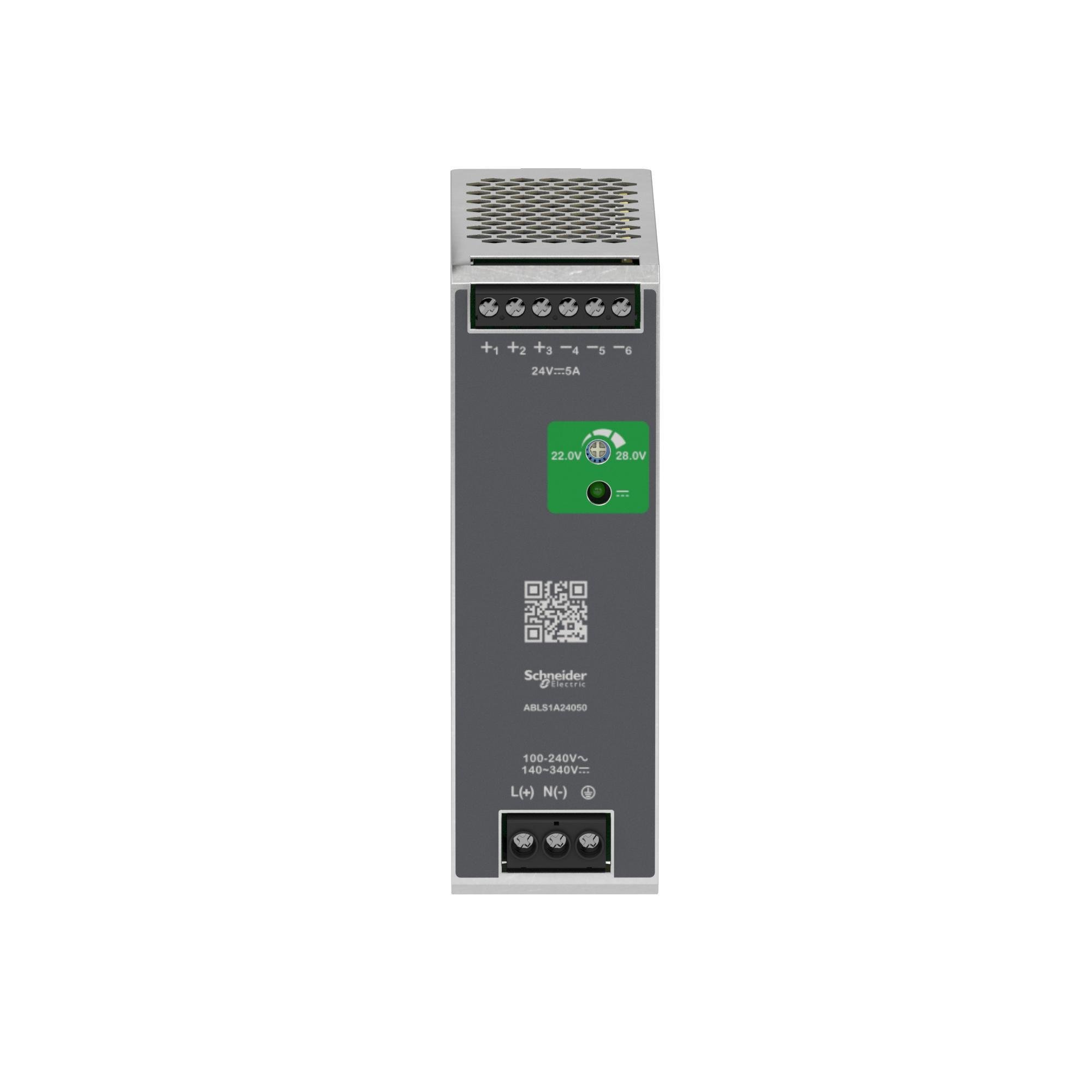 ABLS1A24050 - Regulated Power Supply, 100 to 240V AC, 24V, 5A, single phase, Optimized