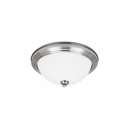 77065-962 - Geary 14.5 in. 3-Light Brushed Nickel Ceiling Flush Mount with Satin Etched Glass