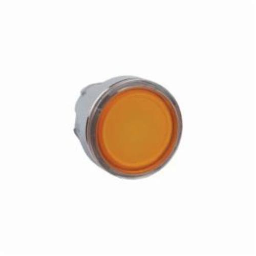 Picture of ZB4BW353 - Head for illuminated push button, Harmony XB4, metal, orange flush, 22mm, universal LED, spring return, plan lens