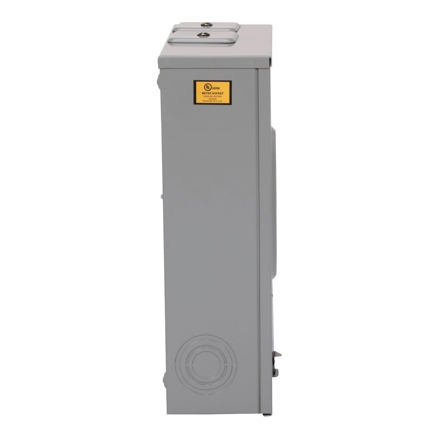 Picture of U92197CCCPL - Meter socket, ringless, 1 phase, 3 wire, 200A, 4 jaws, 600VAC max, Series A, no bypass, no jaw release