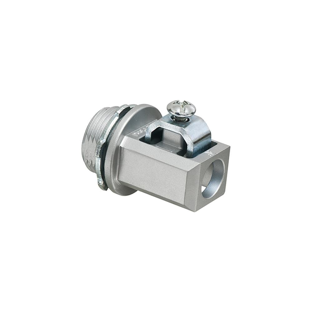 GC75 - Aluminum grounding connector for 3/4" knockout. #1 to 3/0 stranded and solid copper and aluminum grounding electrode. cULus listed.