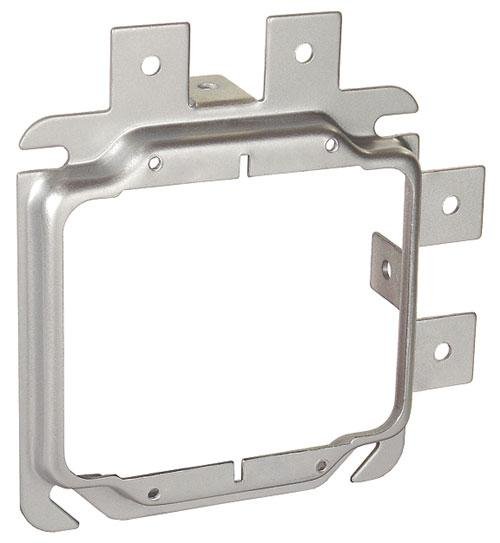 SLR-258 - Four Square Raised 2-Gang Prefab Box Mount Ring, 5/8" Drywall, 50 Pak