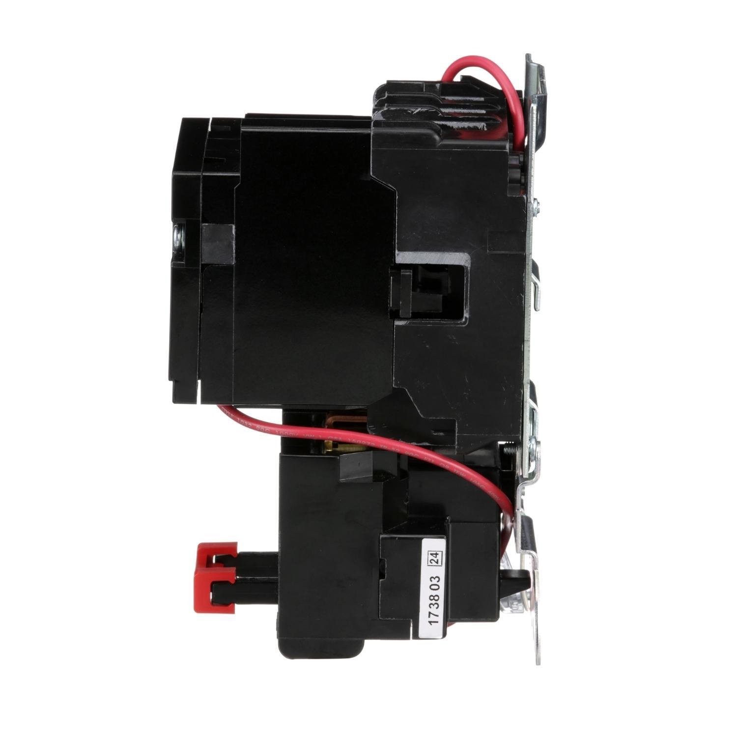 Picture of 8536SCO3V02S - NEMA motor starter, Type S, nonreversing, Size 1, 27A, 10HP at 460VAC, 5kA SCCR, 3 phase, 3 pole, melting alloy, 120VAC coil, open