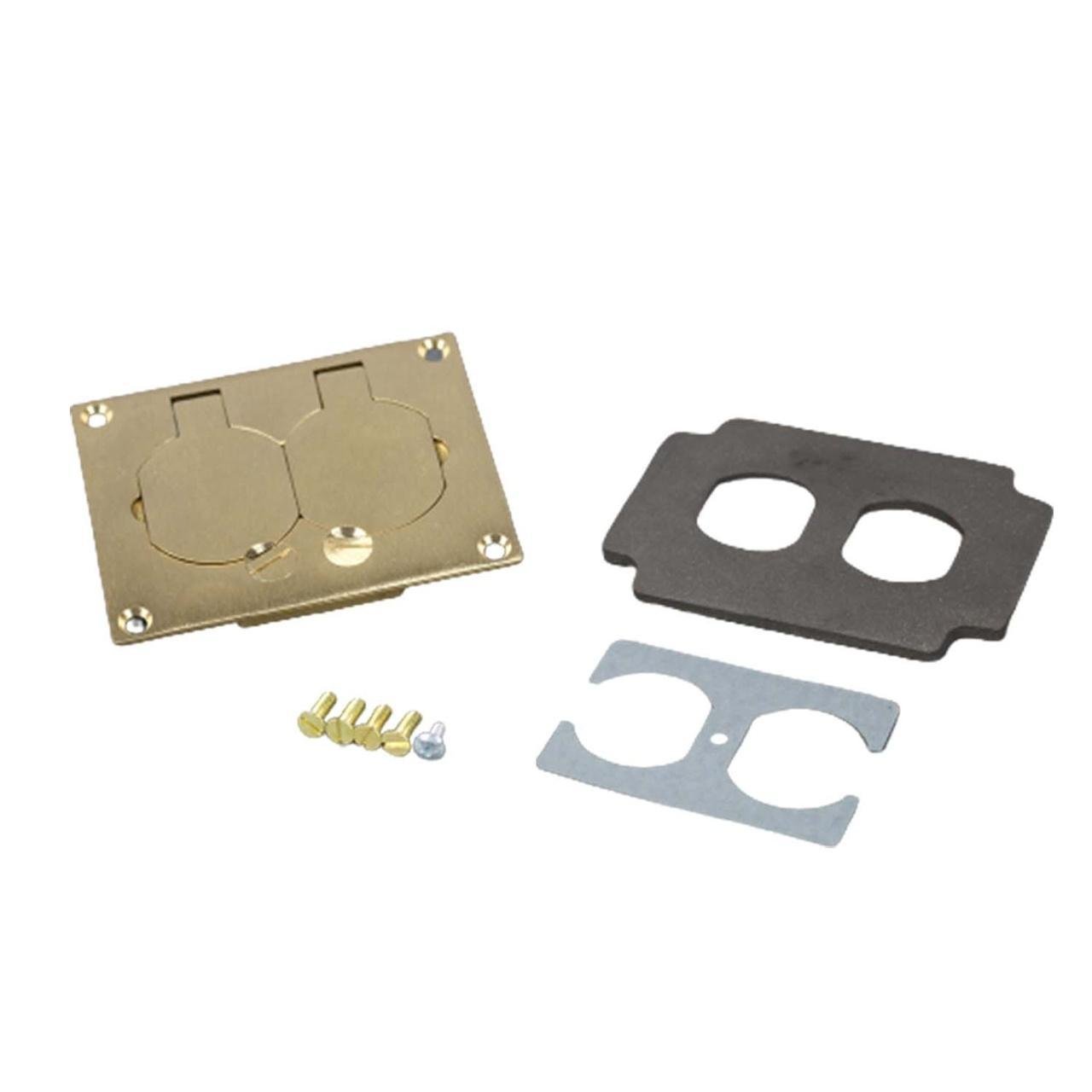 828R - Omnibox® Rectangular Brass Duplex Cover Plate