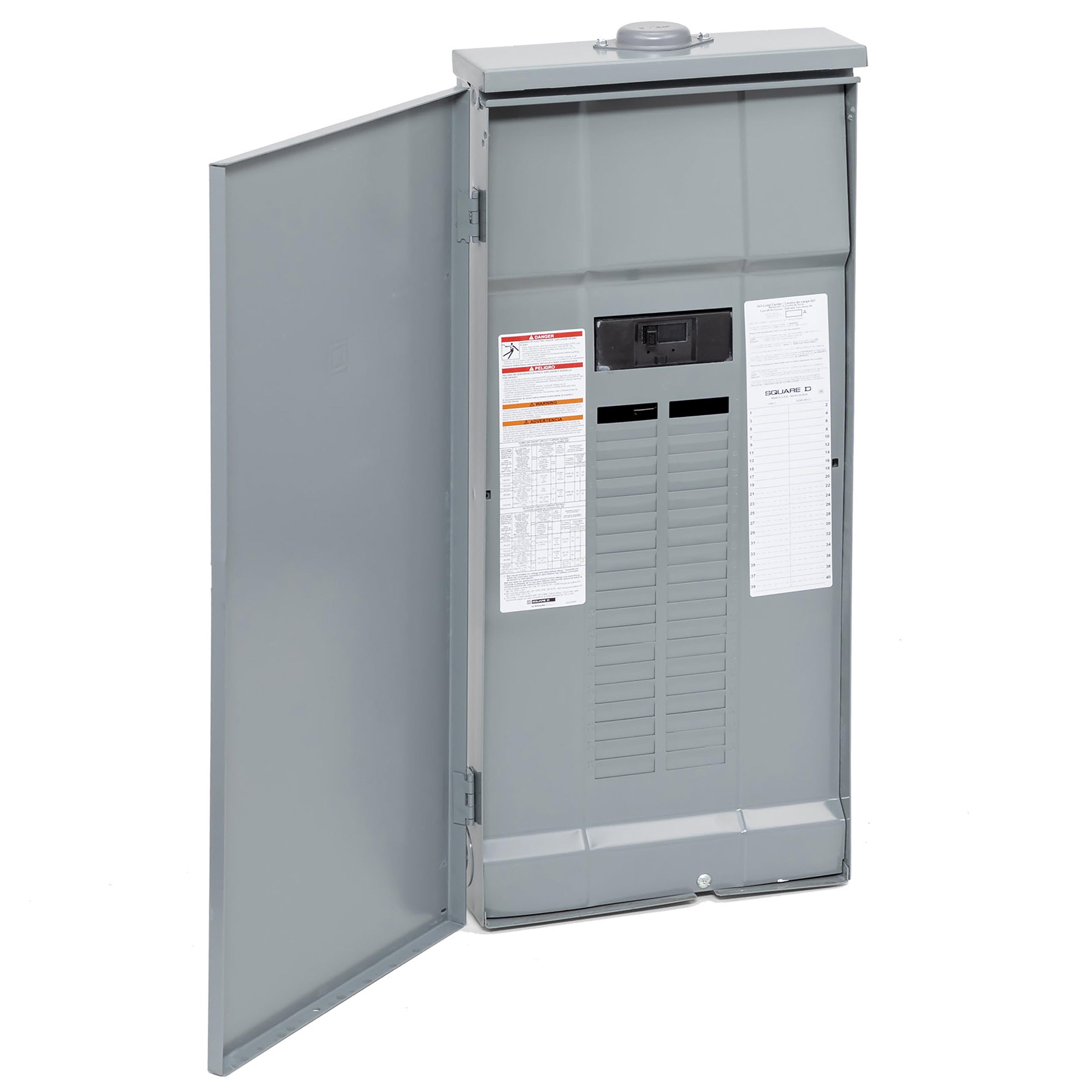 Picture of QO140M200PRB - Load center, QO, 1 phase, 40 spaces, 60 circuits, 200A convertible main breaker, PoN, NEMA3R