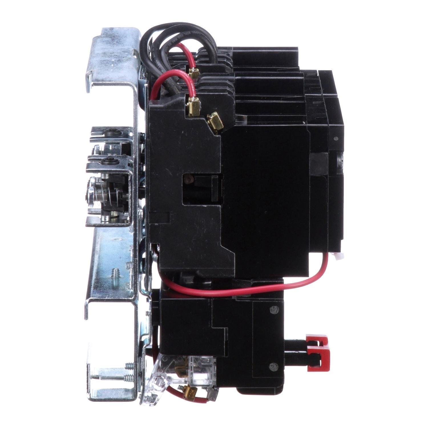 8736SCO8V02S - NEMA starter, Type S, reversing, horizontal, Size 1, 27A, 10HP at 575VAC, 5kA SSCR, 3 phase, 3 pole, melting alloy overload, 120VAC coil, open [TAA]