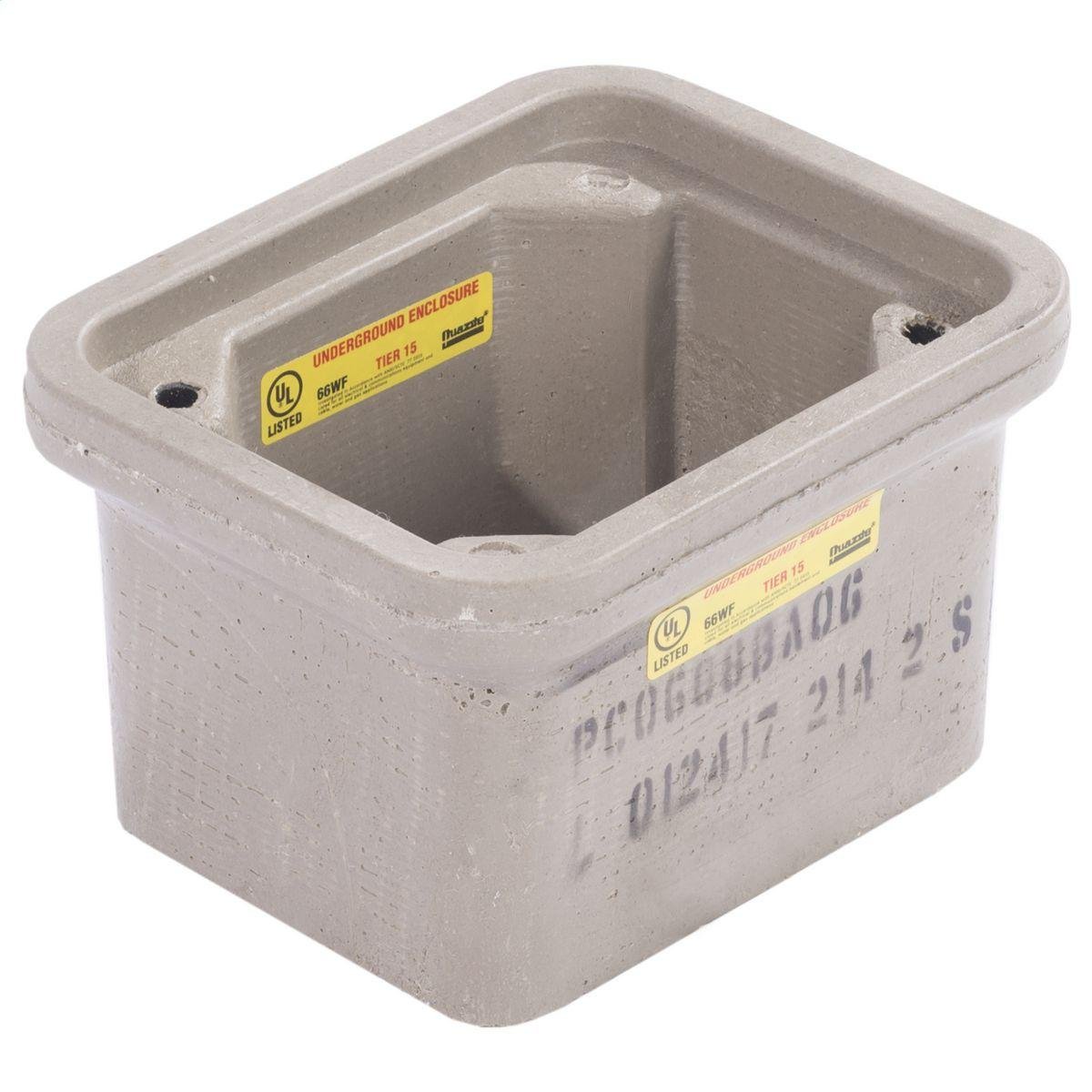 PC1212BA12 - Box, polymer concrete, 12"x12"x12", Straight Wall, Open Bottom