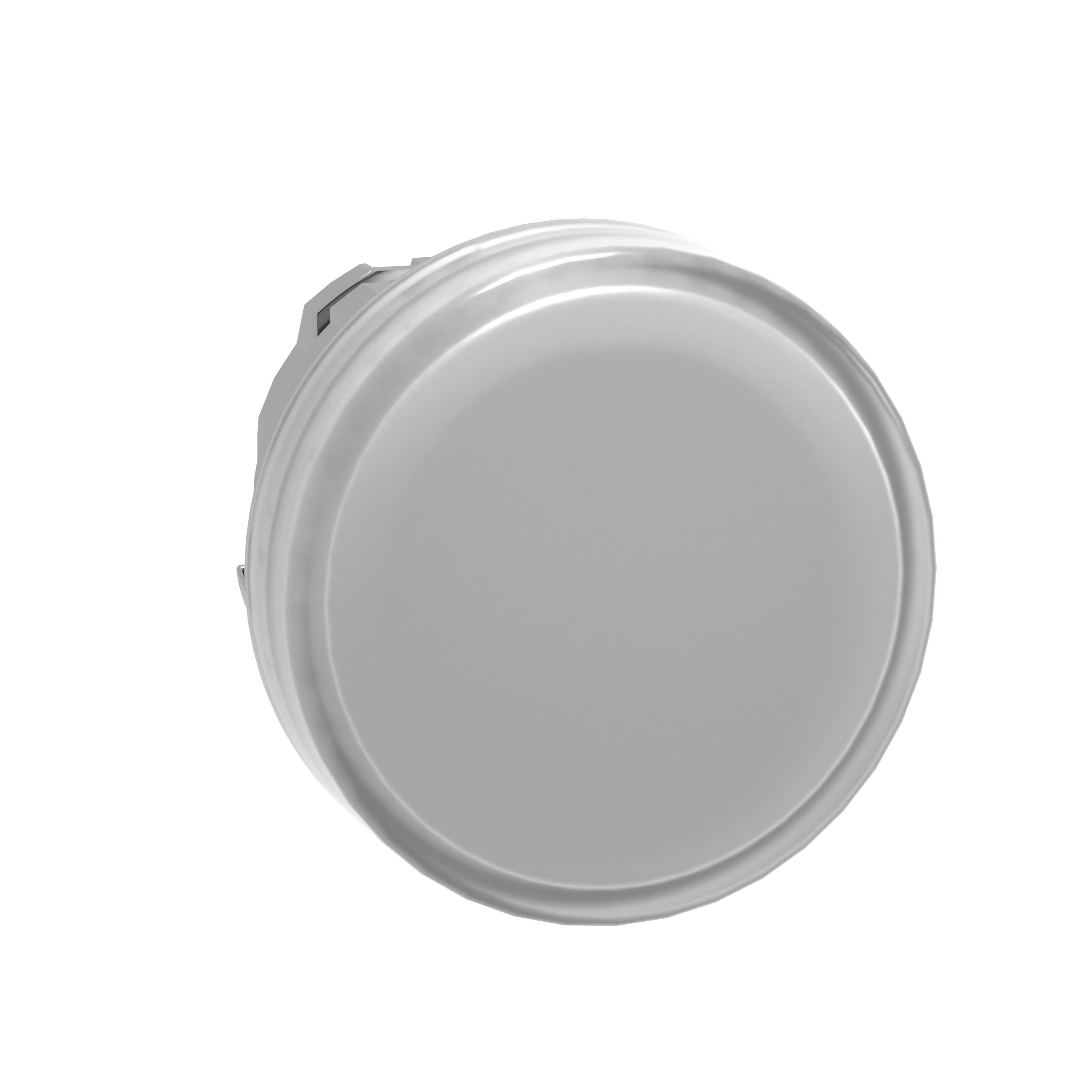 Picture of ZB4BV013 - Head for pilot light, Harmony XB4, metal, white, 22mm, universal LED, plain lens