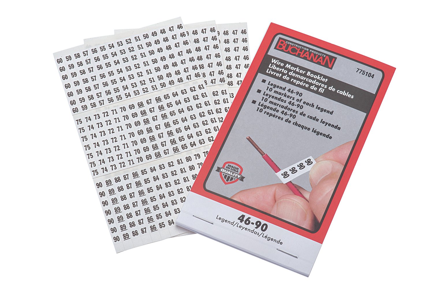 775104 - Wire Marker Booklet, Legend 46-90