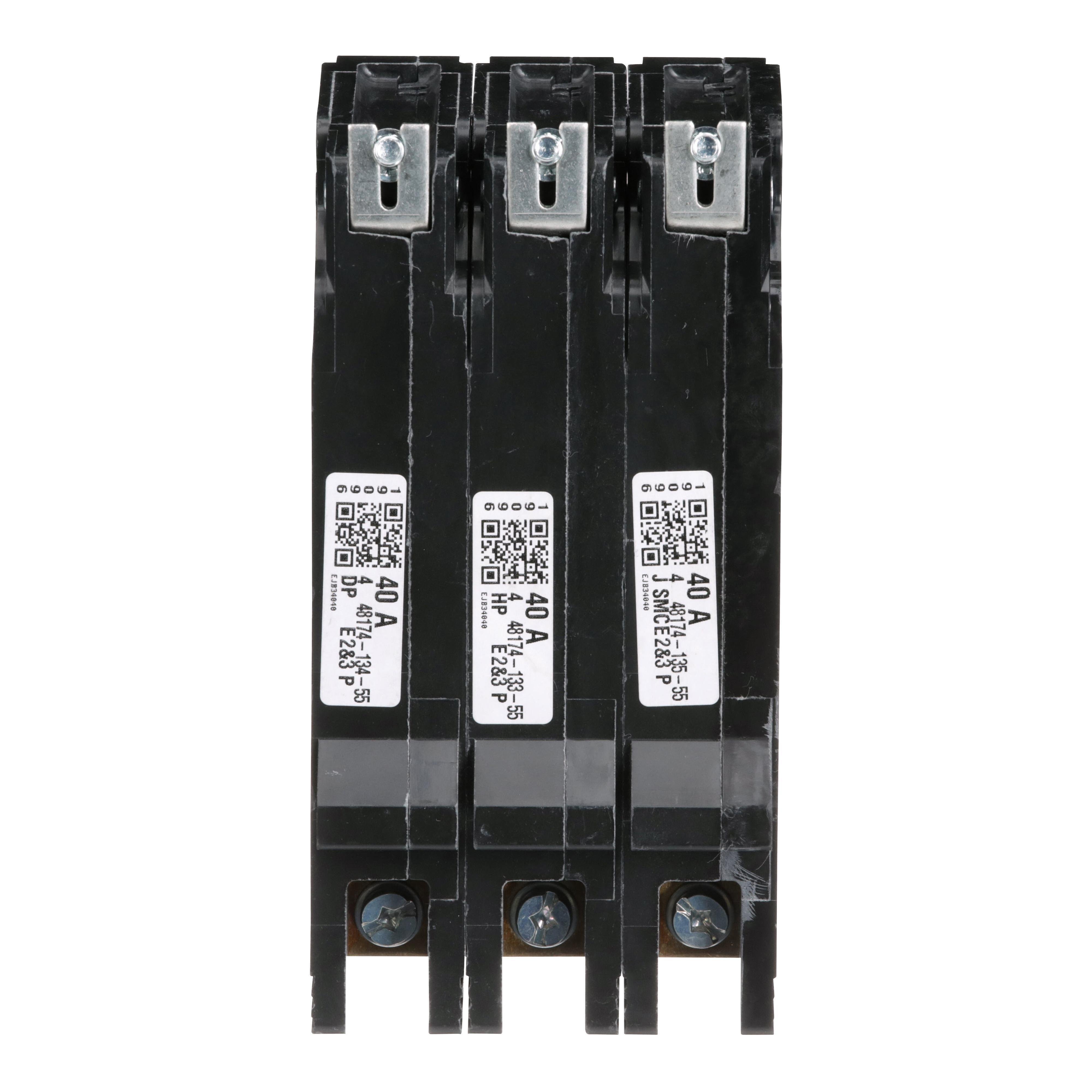 Picture of EJB34040 - Mini circuit breaker, E-Frame, 40A, 3 pole, 480Y/277VAC, 100kA max, bolt on [TAA]