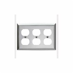 97103 - 3 Gang Duplex Stainless Steel Plate