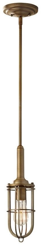 P1240DAB - Generation Lighting, Closed Caged Pendant, Dark Antique Brass